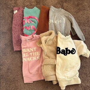 Toddler girls 2T small shop & trendy chunky knit sweater bundle!!